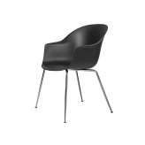 Gubi Bat Dining Chair - Un-ophulstered, Conic Base, Chrome