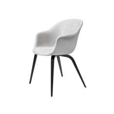 Gubi Bat Dining Chair - Fully Upholstered, Wood base