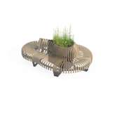 Green Furniture Concept Planter Divider Droplet