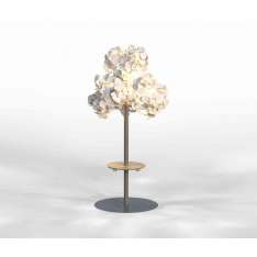 Green Furniture Concept Leaf Lamp Link Tree M w/Round Table w/Chargers