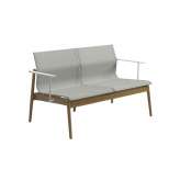 Gloster Furniture GmbH Sway Teak 2-Seater Sofa Buffed Teak Seagull