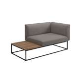 Gloster Furniture GmbH Maya Right Teak End Table Unit Meteor Dot Nimbus