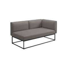 Gloster Furniture GmbH Maya Right End Unit Meteor Dot Nimbus