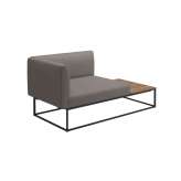 Gloster Furniture GmbH Maya Left Teak End Table Unit Meteor Dot Nimbus