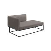 Gloster Furniture GmbH Maya Left Chaise Unit Meteor Dot Nimbus