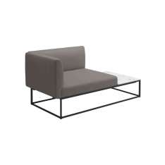 Gloster Furniture GmbH Maya Left Bianco Ceramic End Table Unit Meteor Dot Nimbus