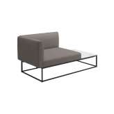 Gloster Furniture GmbH Maya Left Bianco Ceramic End Table Unit Meteor Dot Nimbus