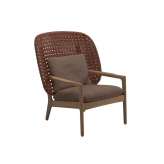Gloster Furniture GmbH Kay High Back Lounge Chair Copper