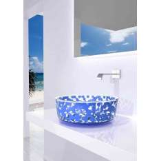 Glass Design Marea Sink Sky Blue