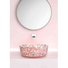Glass Design Marea Sink Powder Pink