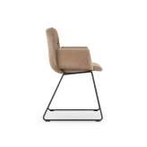 Girsberger MAREL skid-frame chair with side panels