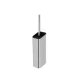 Geesa Shift Chrome | Toilet Brush And Holder Chrome (Black Lid And Brush)