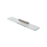 Geesa Shift Brushed Stainless Steel | Bathroom Shelf 60cm Brushed Stainless Steel With Transparent Glass