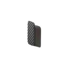 Geesa Shift Brushed Metal Black | Towel Hook Medium With Diagonal Stripes Pattern Brushed Metal Black