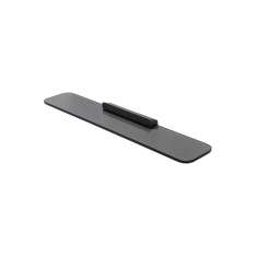 Geesa Shift Brushed Metal Black | Bathroom Shelf 60cm Brushed Metal Black With Smoked Glass