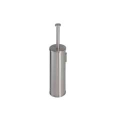 Geesa Nemox Stainless Steel | Toilet Brush And Holder Brushed Stainless Steel (White Brush Head)