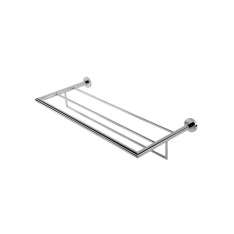 Geesa Nemox Chrome | Towel Rail With Shelf 62.4cm Chrome