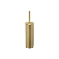 Geesa Nemox Brushed Gold | Toilet Brush And Holder Brushed Gold (White Brush Head)