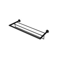 Geesa Nemox Black | Towel Rail With Shelf 62.4cm Black