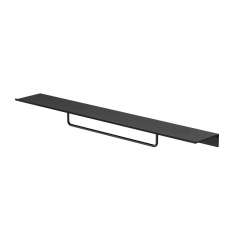 Geesa Leev | Bathroom shelf 80 cm with towel rail 40 cm Black