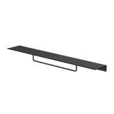 Geesa Leev | Bathroom shelf 80 cm with towel rail 40 cm Black