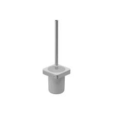Geesa Frame White Chrome | Toilet Brush And Holder White / Chrome (White Brush Head)