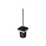 Geesa Frame Black Chrome | Toilet Brush And Holder Black / Chrome (Black Brush Head)