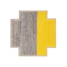 GAN Mangas Space Rug Plait Square Yellow 5