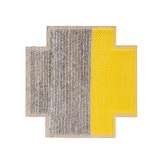 GAN Mangas Space Rug Plait Square Yellow 5