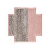 GAN Mangas Space Rug Plait Square Pink 7
