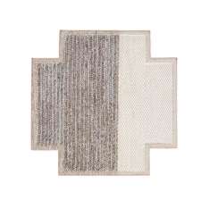 GAN Mangas Space Rug Plait Square Ivory 8