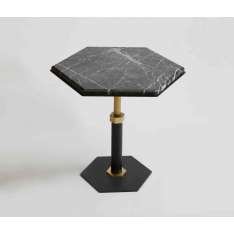 Gabriel Scott PEDESTAL Hexagon Side Table