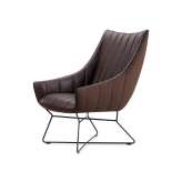 Freifrau MANUFAKTUR Rubie | Bar Lounge Chair with wire frame