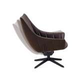 Freifrau MANUFAKTUR Rubie | Bar Lounge Chair with steelframe with rocker/tilting mechanism