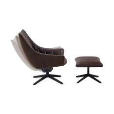 Freifrau MANUFAKTUR Rubie | Bar Lounge Chair with steelframe with rocker/tilting mechanism