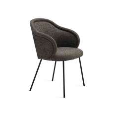 Freifrau MANUFAKTUR Ona | Curved Armchair with 4-leg steel frame