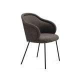 Freifrau MANUFAKTUR Ona | Curved Armchair with 4-leg steel frame