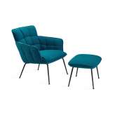Freifrau MANUFAKTUR Marla | Easy Chair Low with 4-leg steel frame