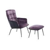 Freifrau MANUFAKTUR Marla | Easy Chair High with 4-legs steel frame