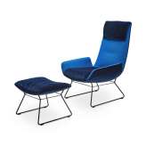 FREIFRAU MANUFAKTUR Amelie | Lounge Chair with wire frame and Ottoman