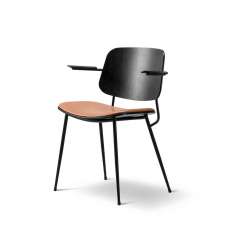 Fredericia Furniture Søborg Steel Base Armchair - seat upholstered