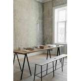 Frama Trestle Table | Blackened Steel + Oak Planks