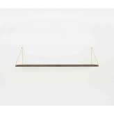 Frama Shelf Dark Oiled | 80w-20d Brass Brackets