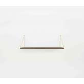 Frama Shelf Dark Oiled | 60w-20d Brass Brackets