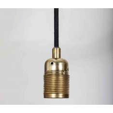 Frama E27 pendant Brass / Black Cable