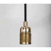 Frama E27 pendant Brass / Black Cable