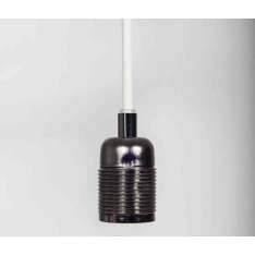 Frama E27 pendant Black Chrome / White Cable
