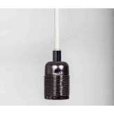 Frama E27 pendant Black Chrome / White Cable
