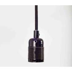 Frama E27 pendant Black Chrome / Black Cable