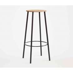 Frama Adam stool R031 round H76 matt black